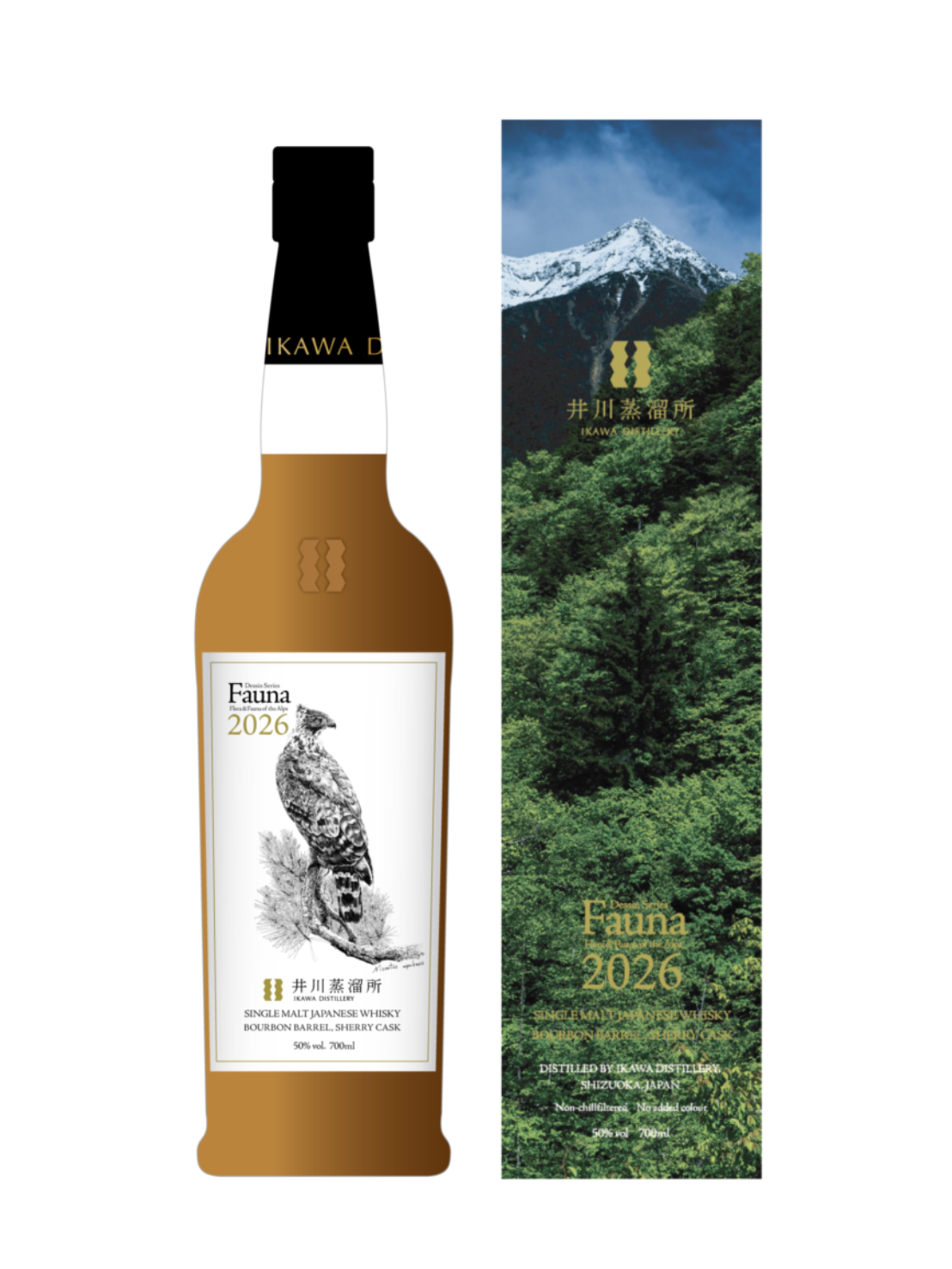 〔2026年5月下旬発送予定〕〔予約商品〕井川蒸溜所 シングルモルトジャパニーズウイスキー デッサンシリーズ ファウナ 2026 700ml 50%